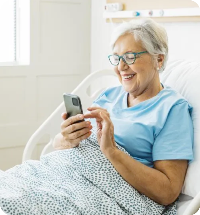 patient and doctor using tablet